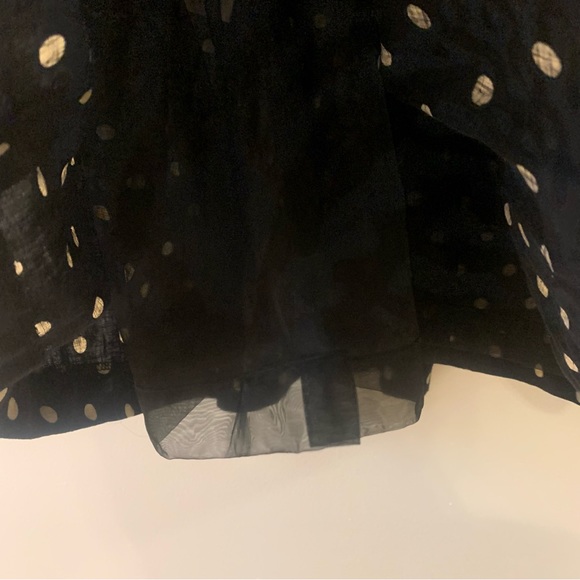 Anthropologie Lilis Closet 100% Linen Blend Polka Dot Fit n Flare Dress - Picture 11 of 11